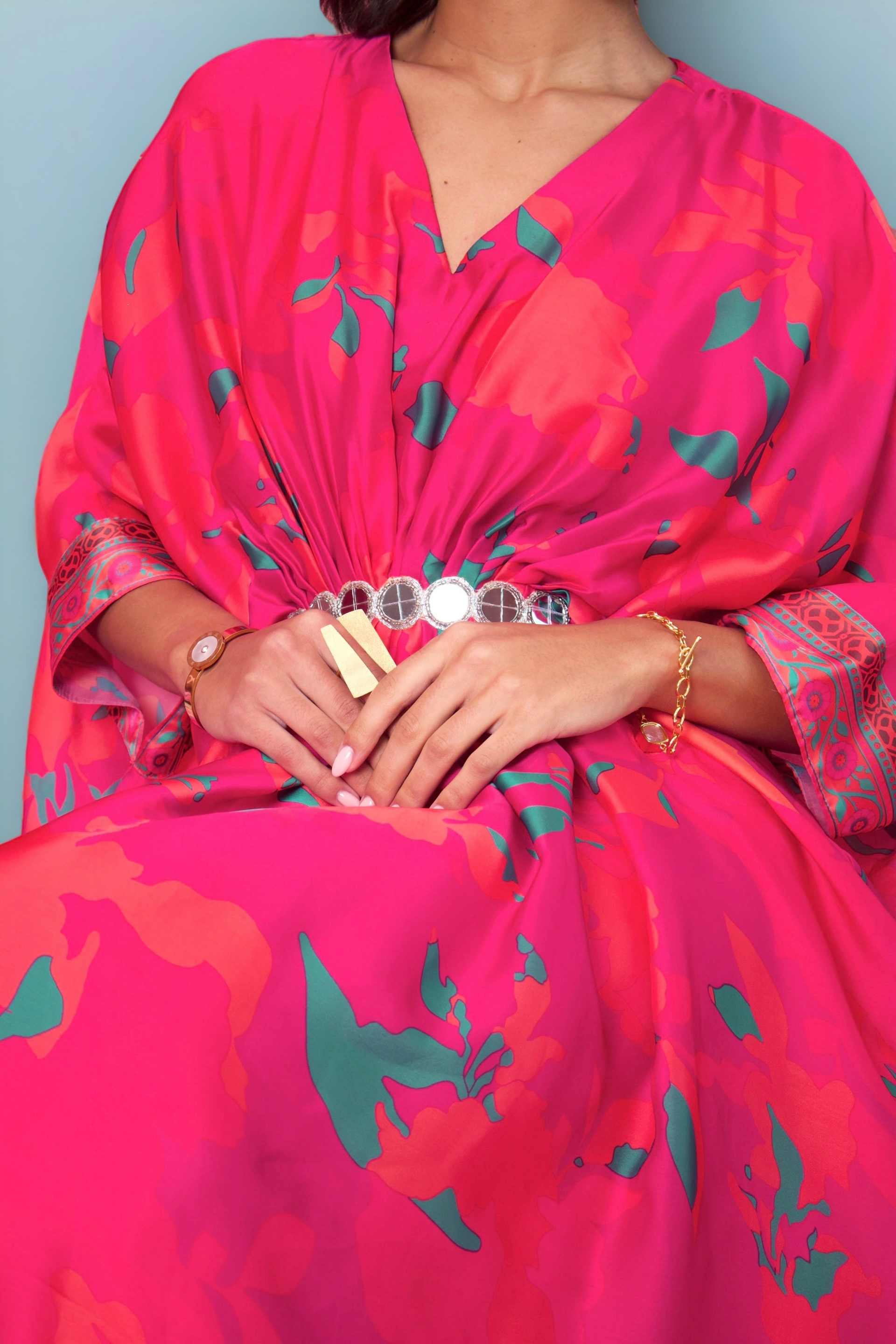 Fuschia pink kaftan