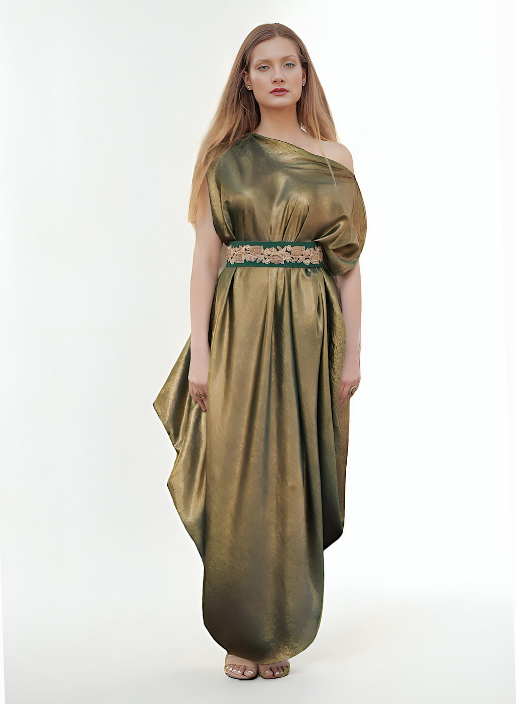 Shimmer green drape