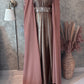 Mauve cape gown