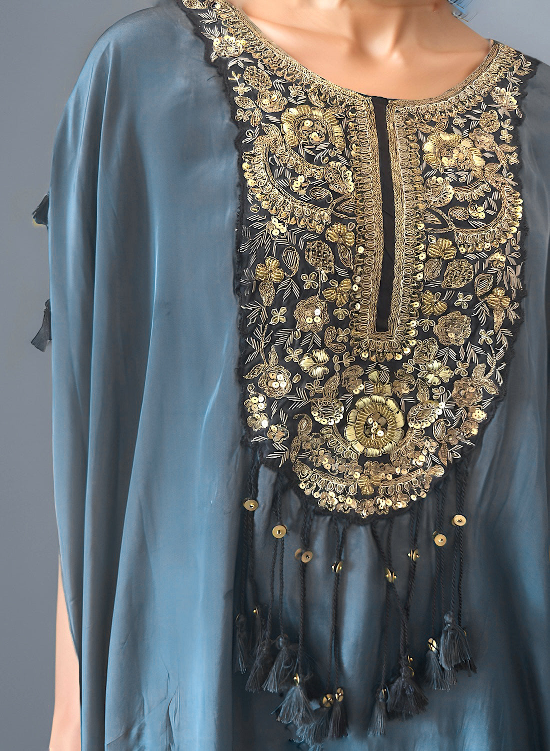 (Grey) Kaftan dress set