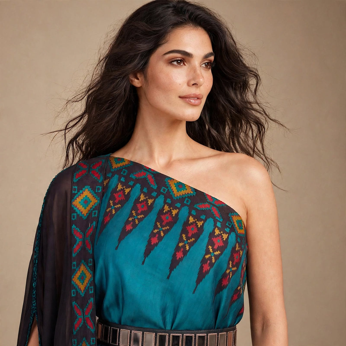 ankara blu cape set