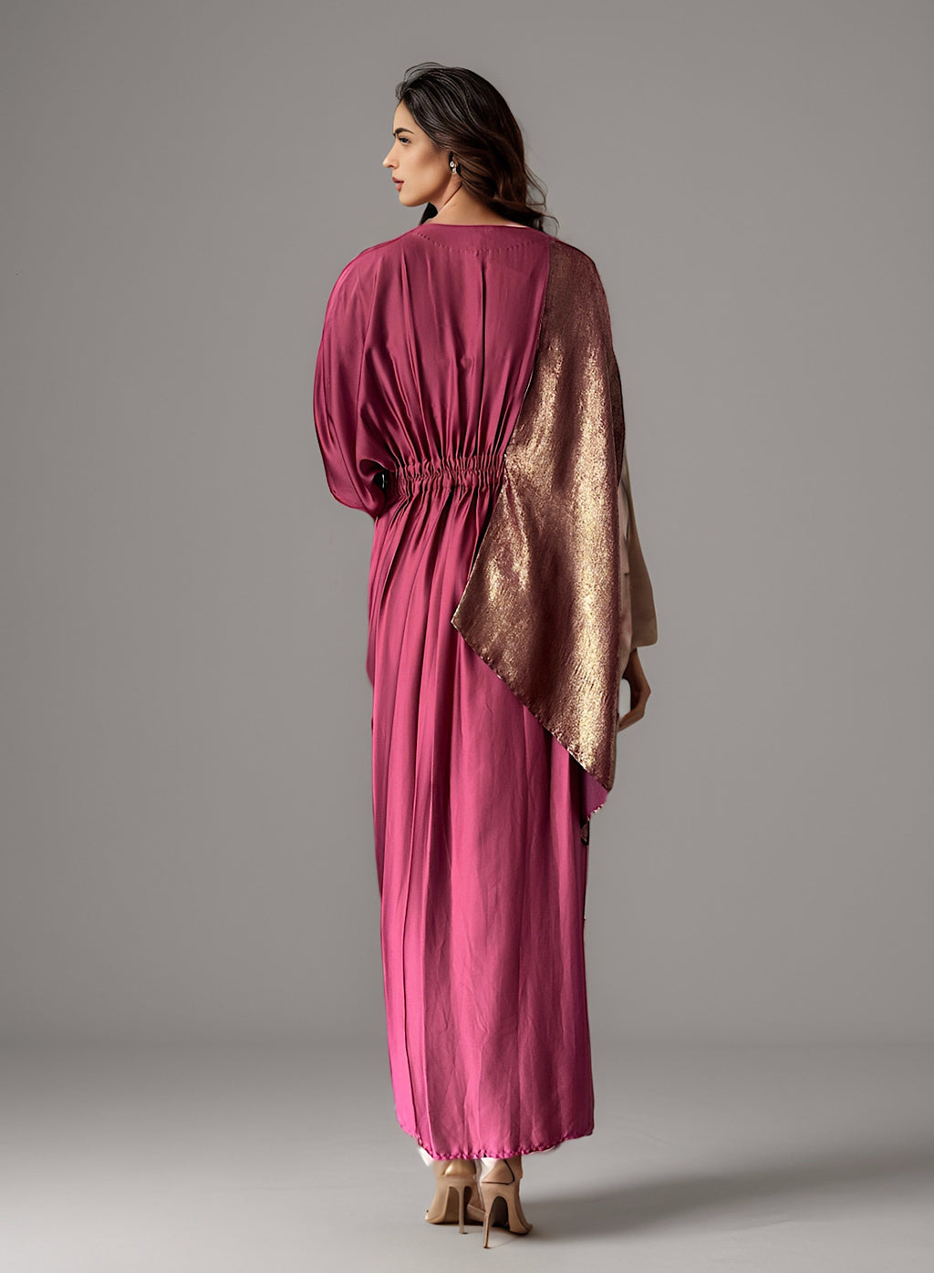 Multiprinted Pleat Dress