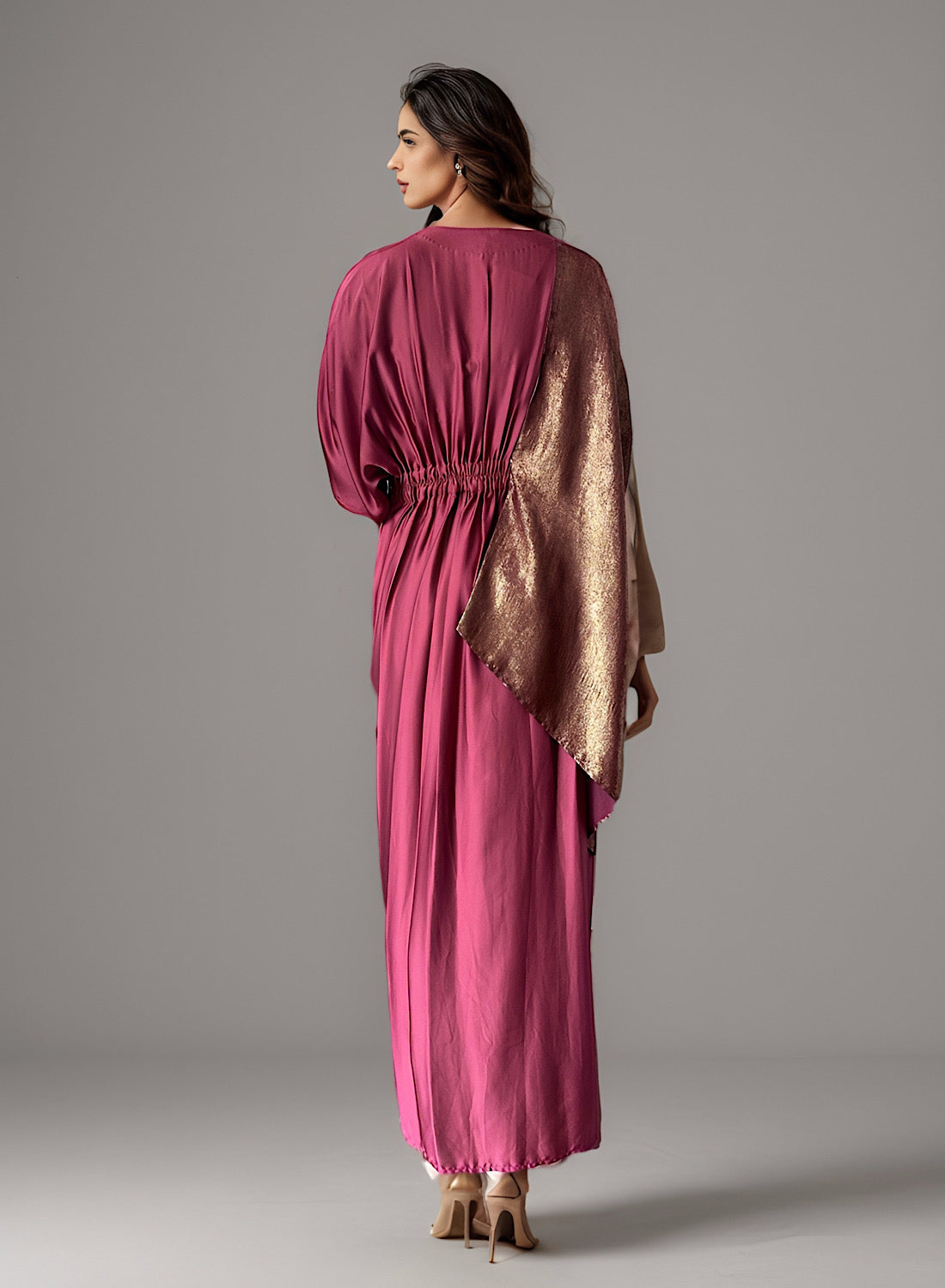 Multiprinted Pleat Dress