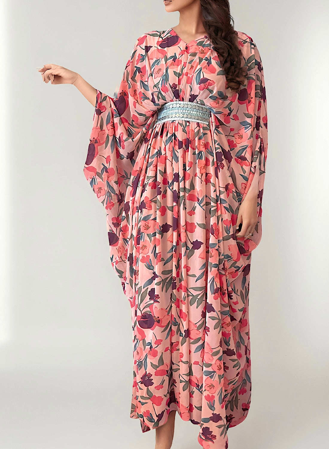 Peach kaftan set