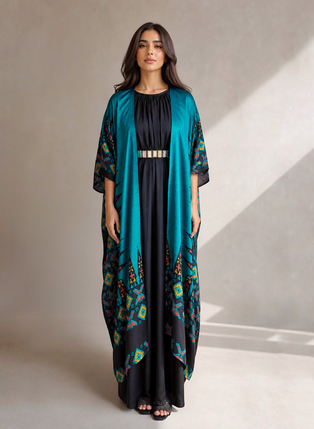 Ankara cape kaftan set B