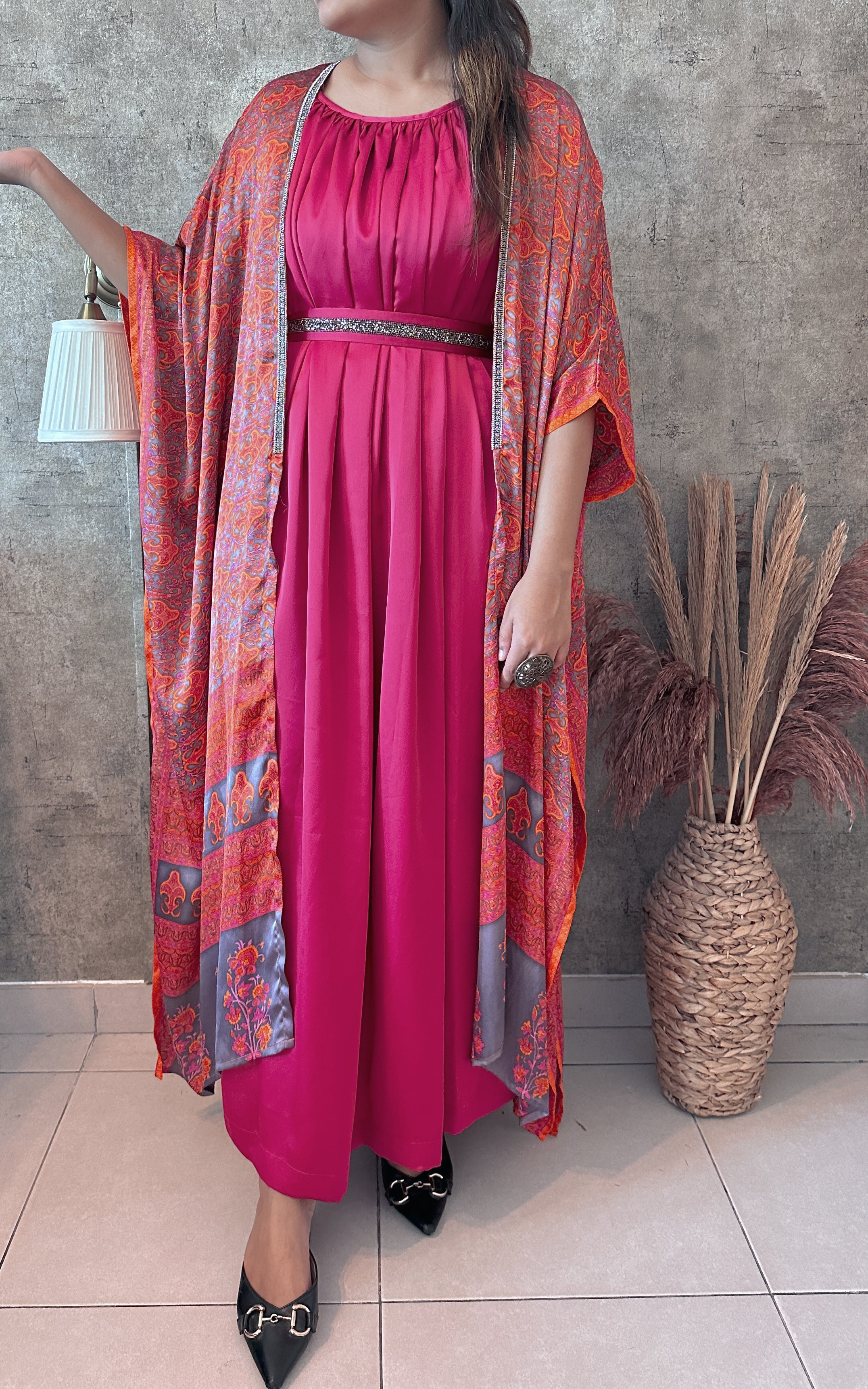 Pink kaftan set
