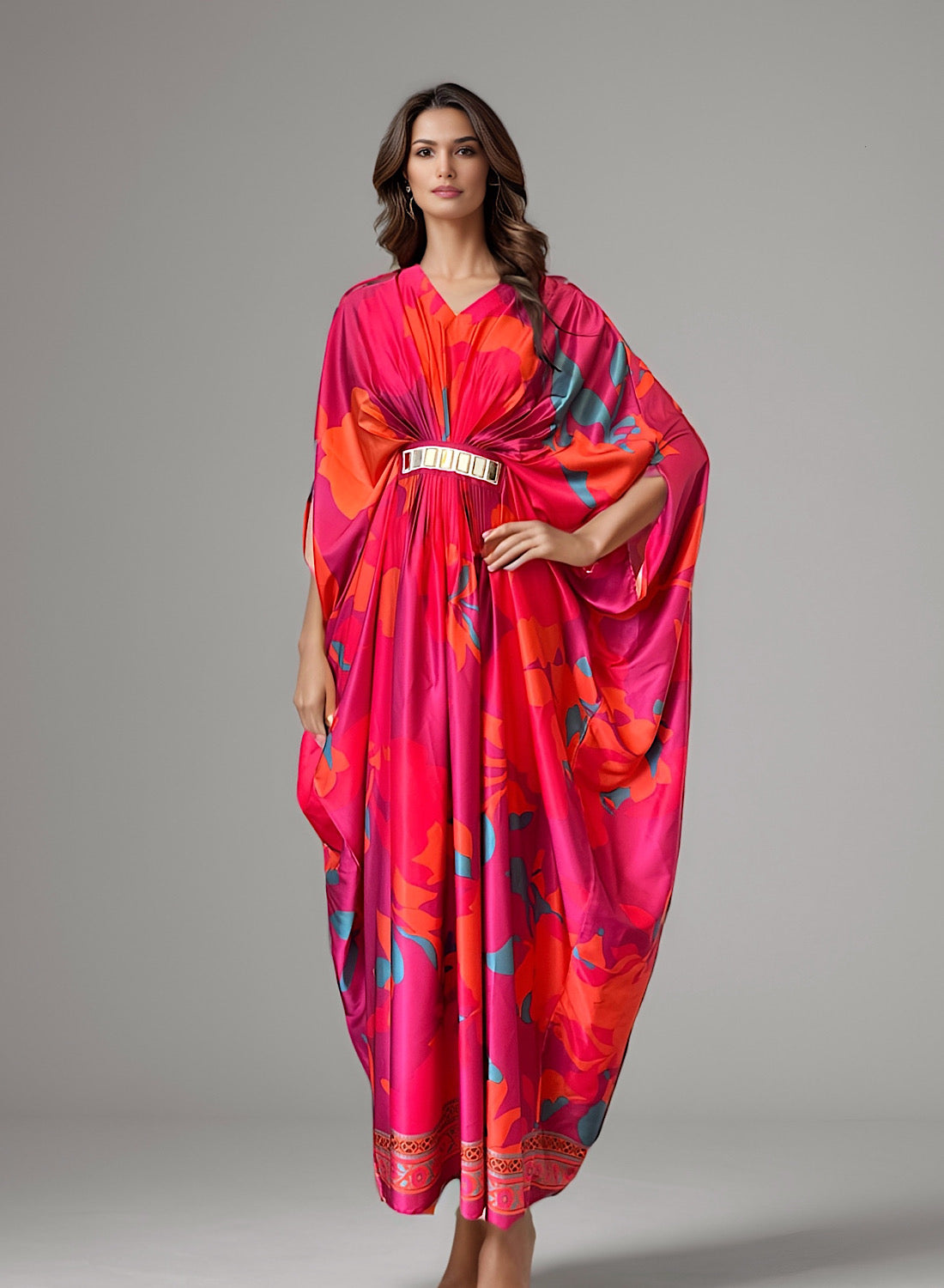 Fuschia pink kaftan