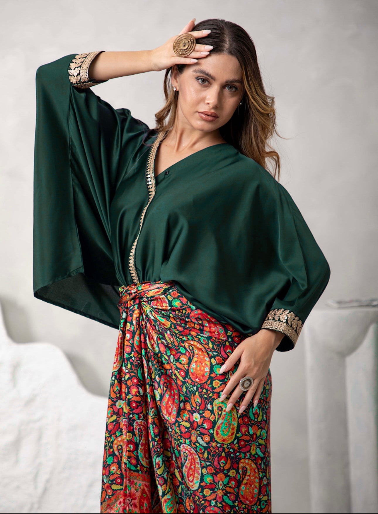 (Green) Kaani shirt set