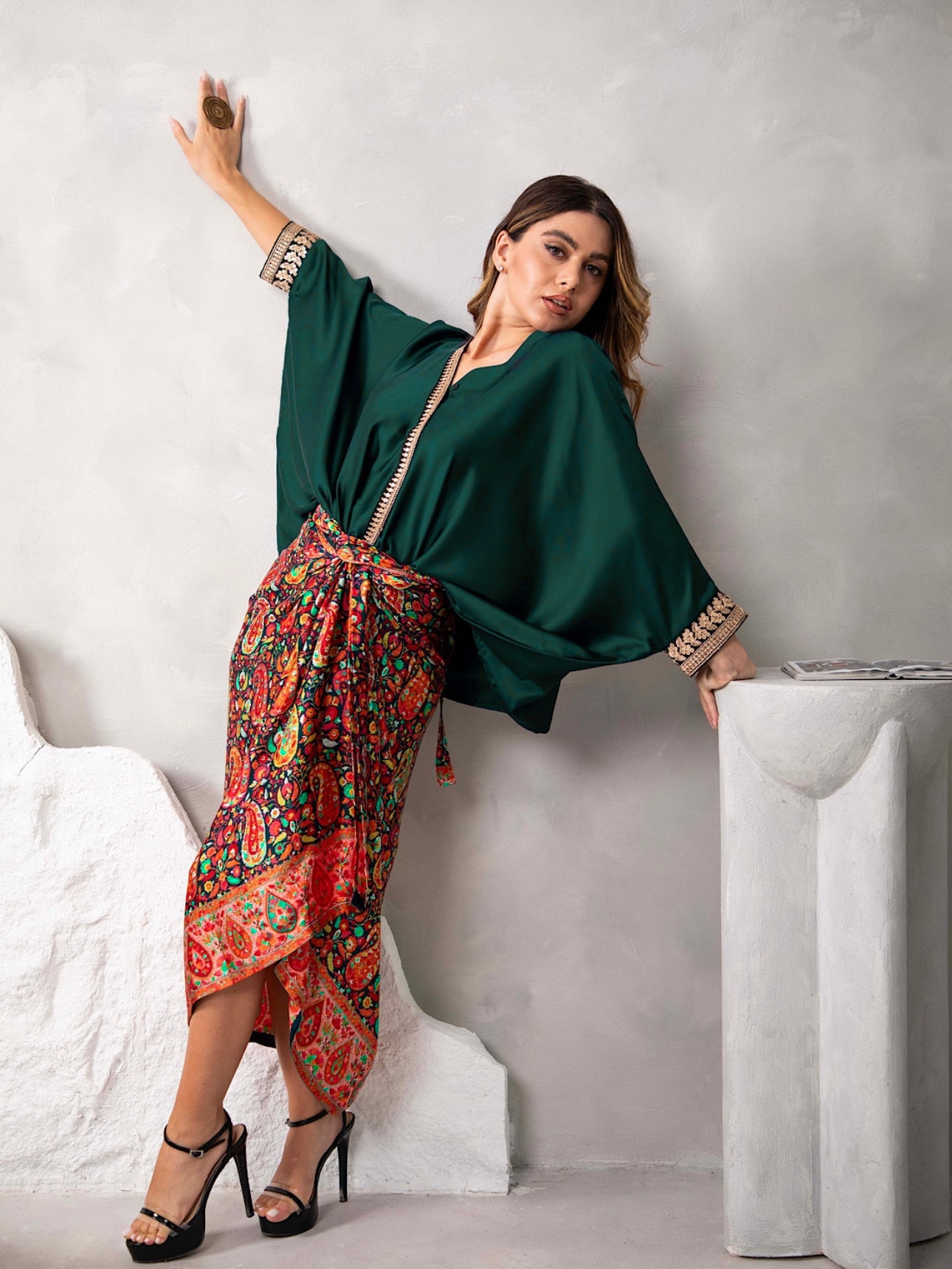 (Green) Kaani shirt set