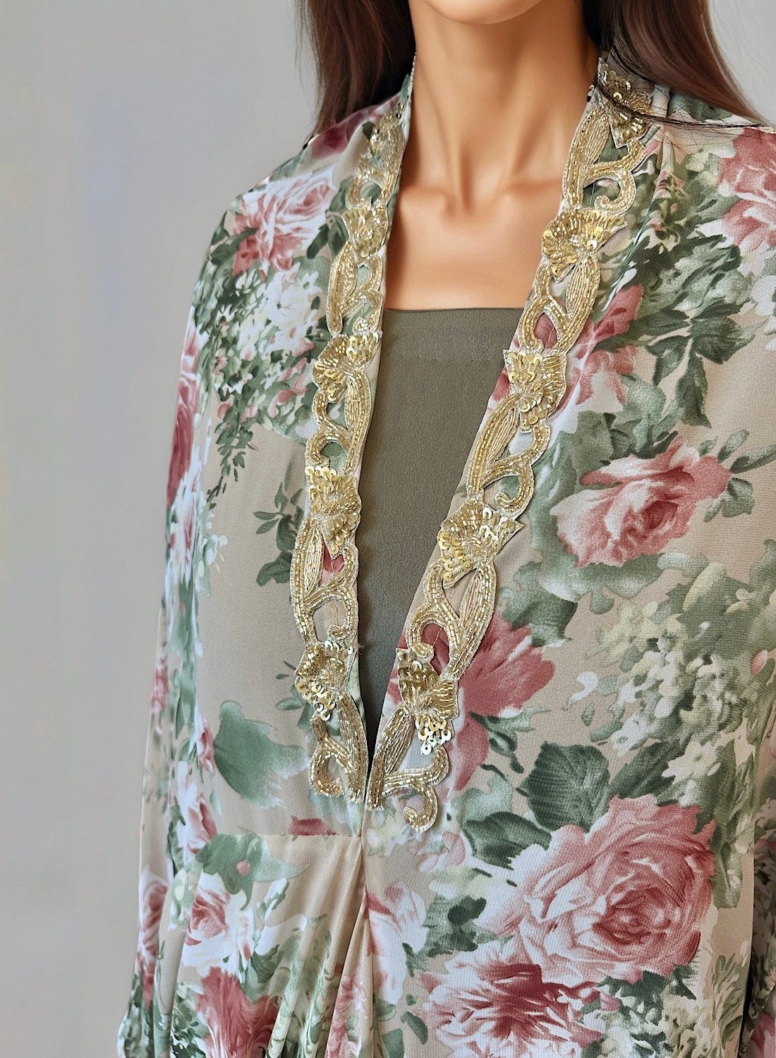 Floralkaftan set