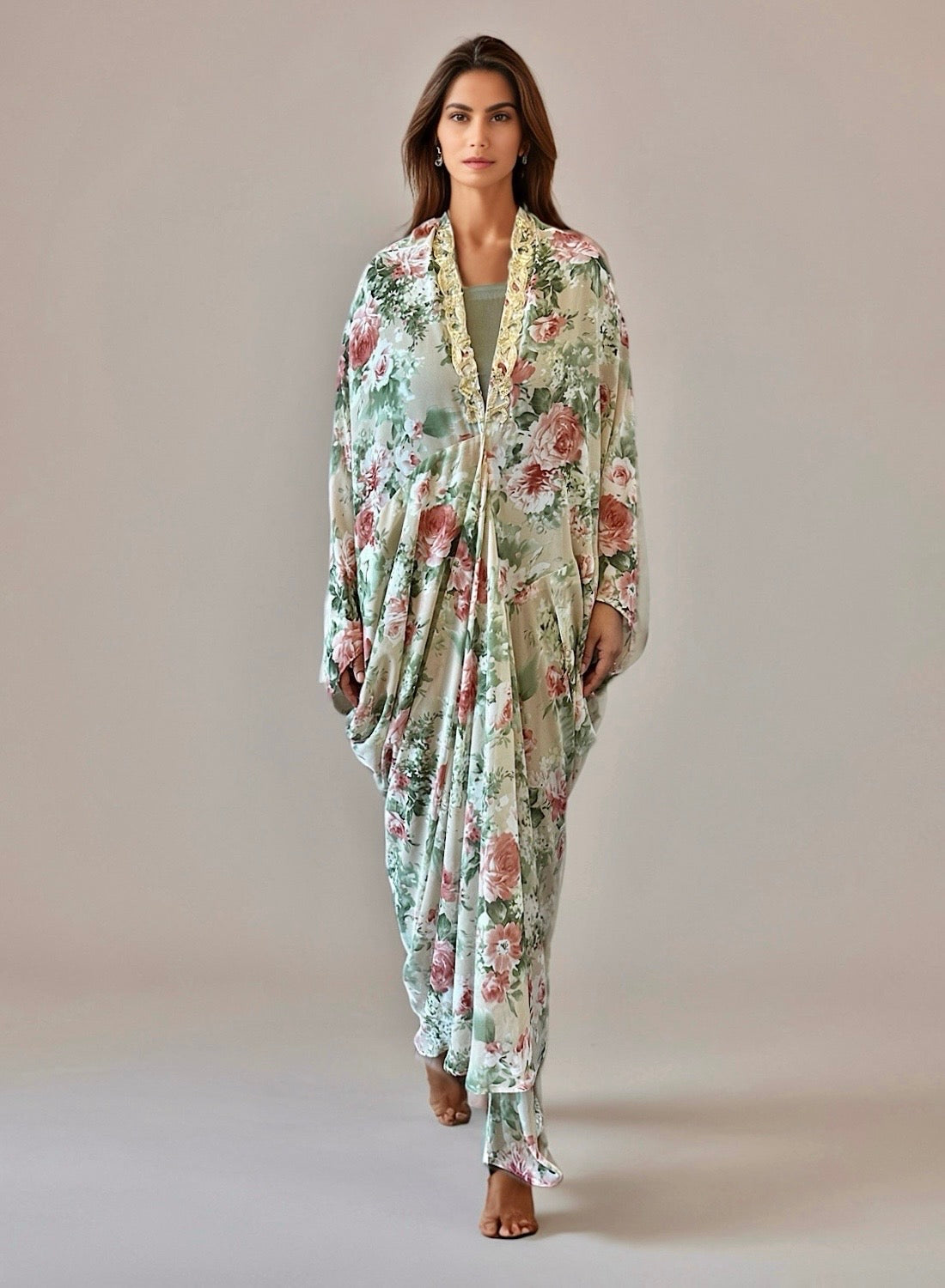 Floralkaftan set