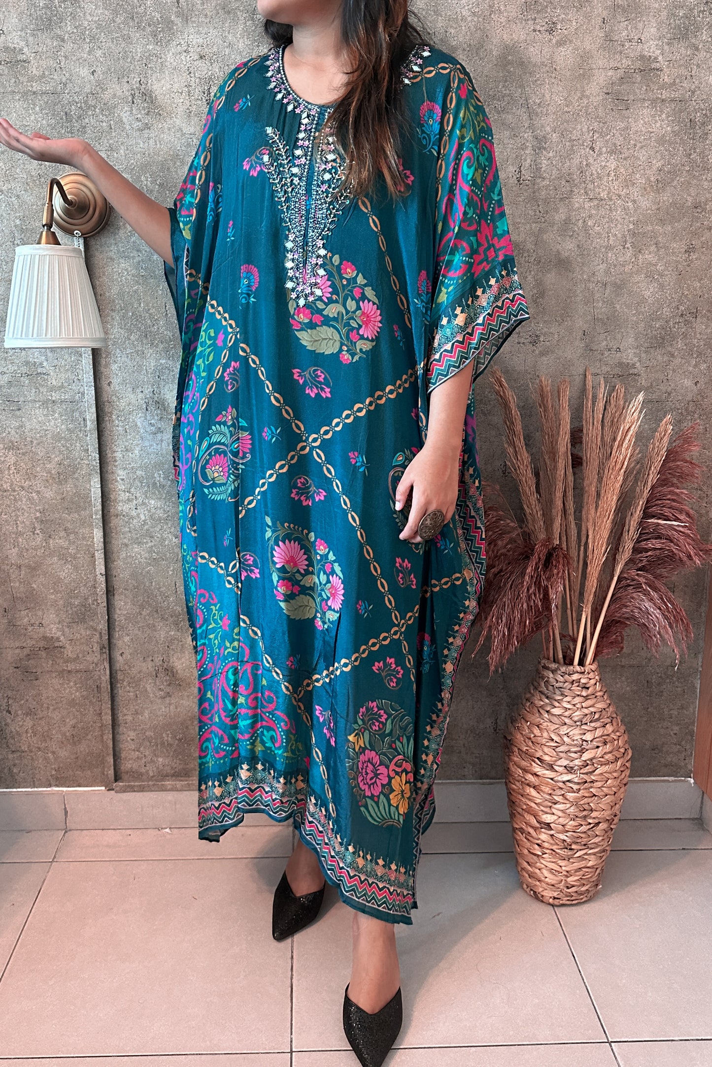 Kaftan blue dress