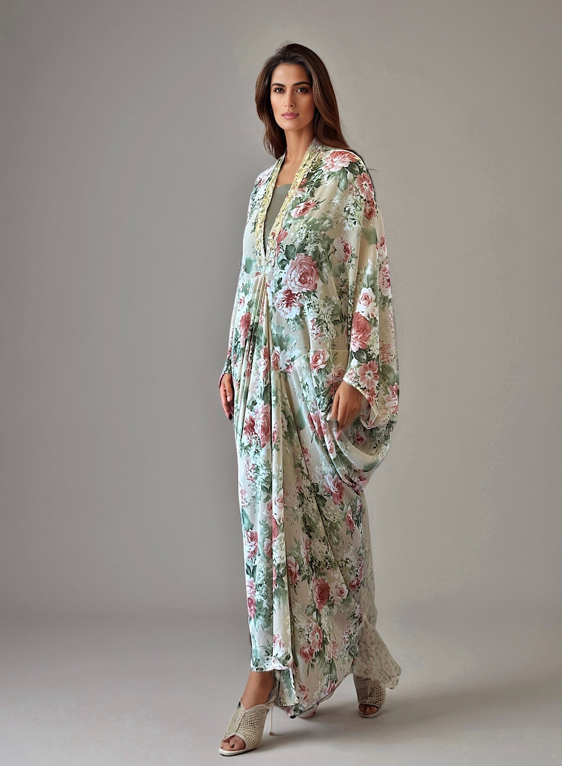 Floralkaftan set