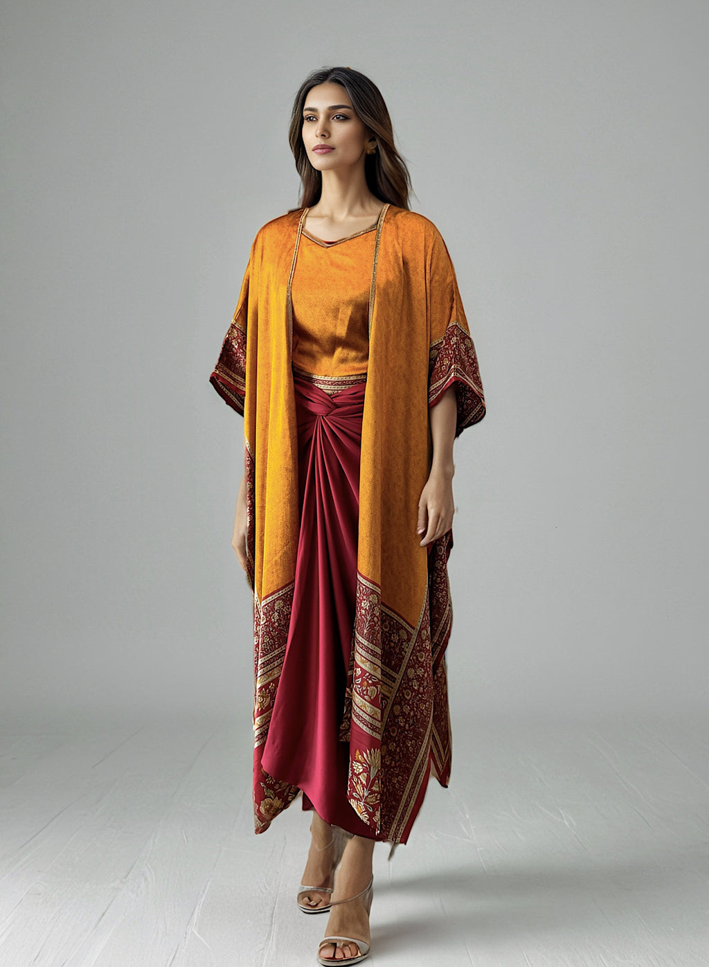 Kaftan drape set