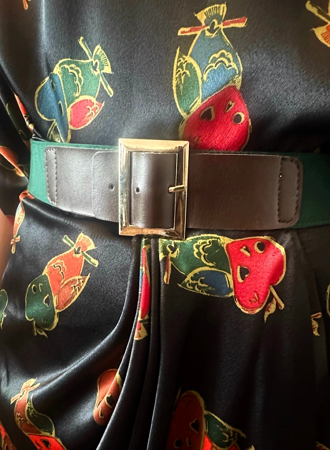 Multiprint pleat dress