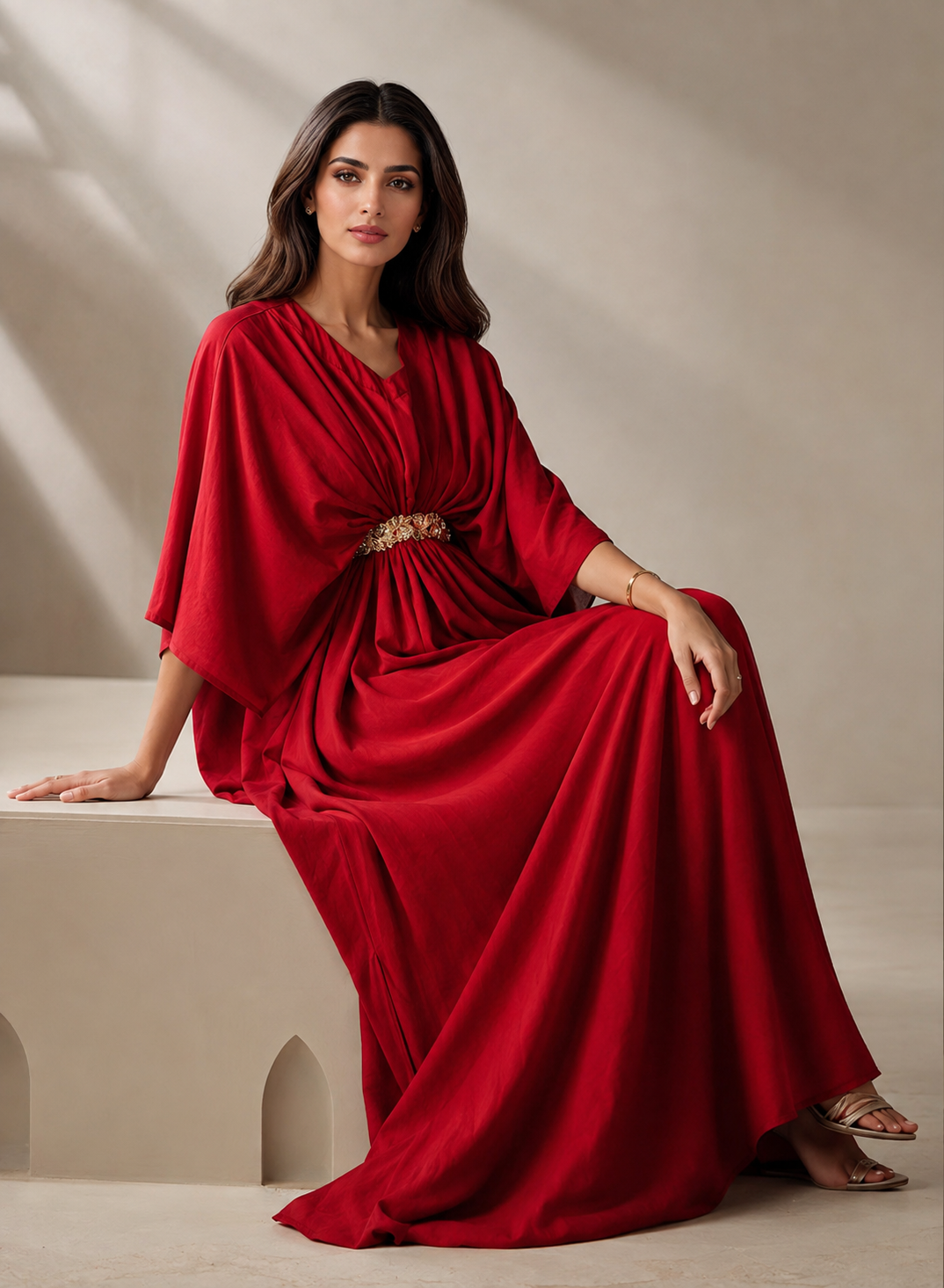 Kaftan in red