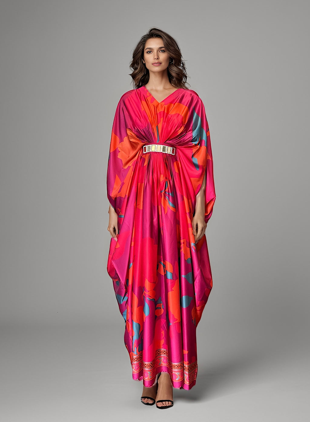 Fuschia pink kaftan