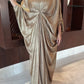 Shimmer gold pleat