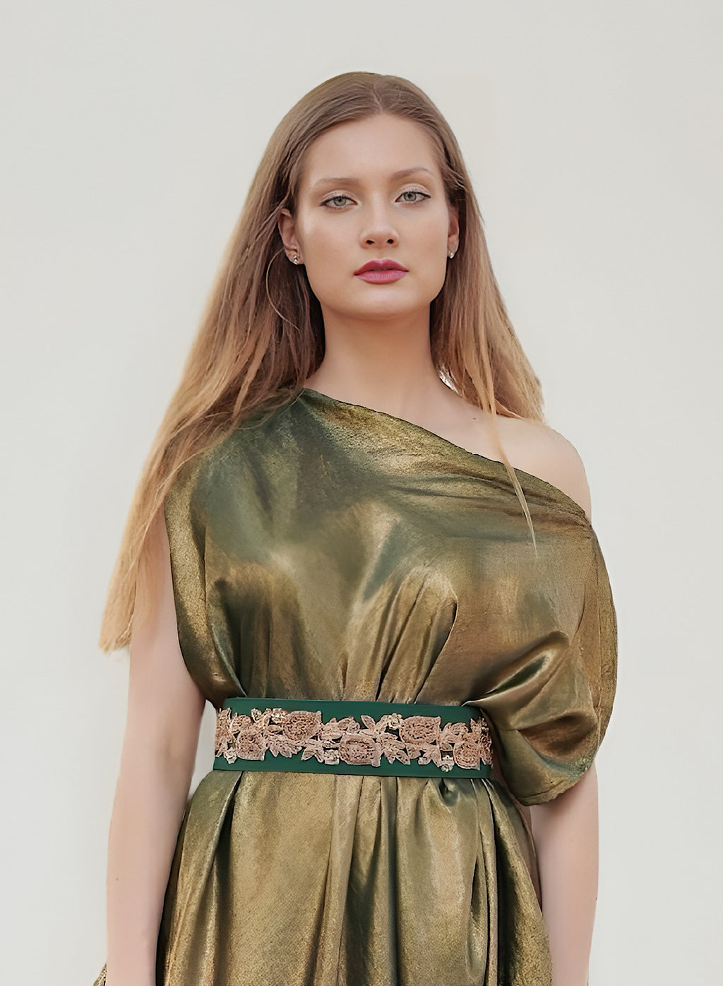 Shimmer green drape