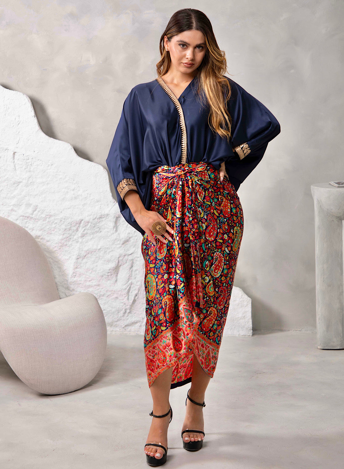 Blue Kaani shirt set