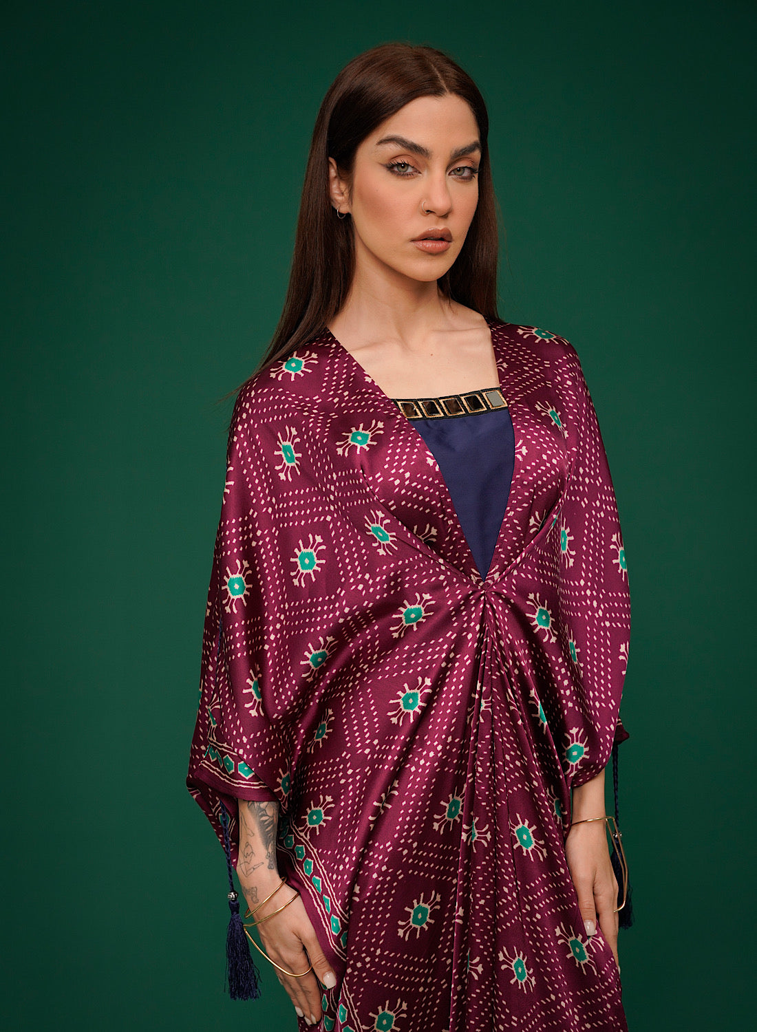 Naqsh kaftan (purple)