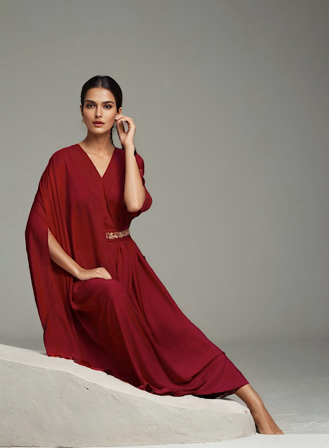 RED SIGNATURE DRAPE