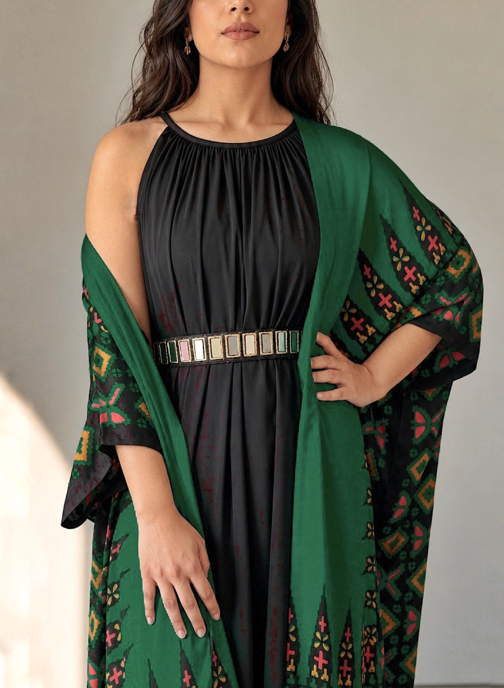 Ankara G cape kaftan set