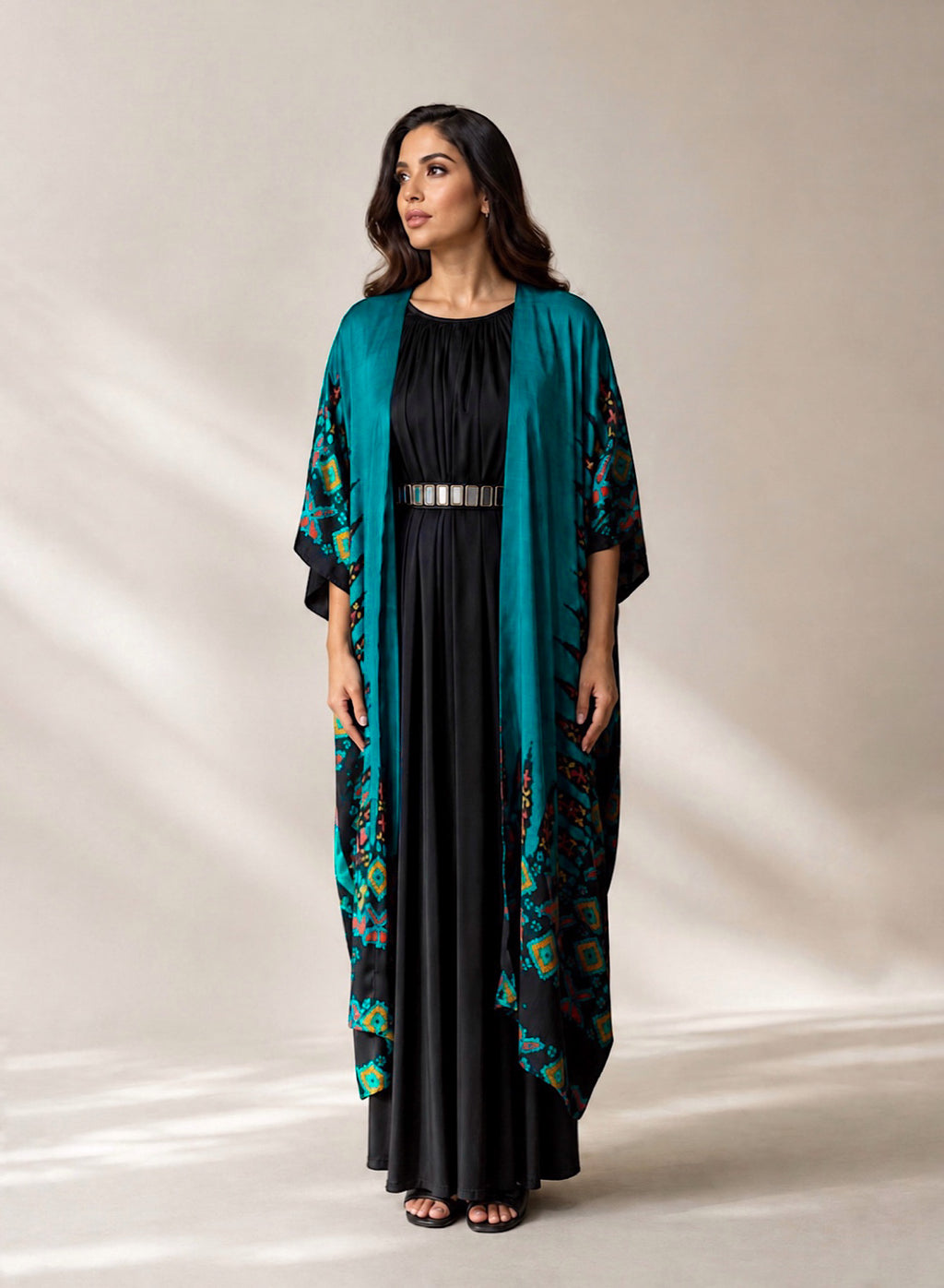 Ankara cape kaftan set B
