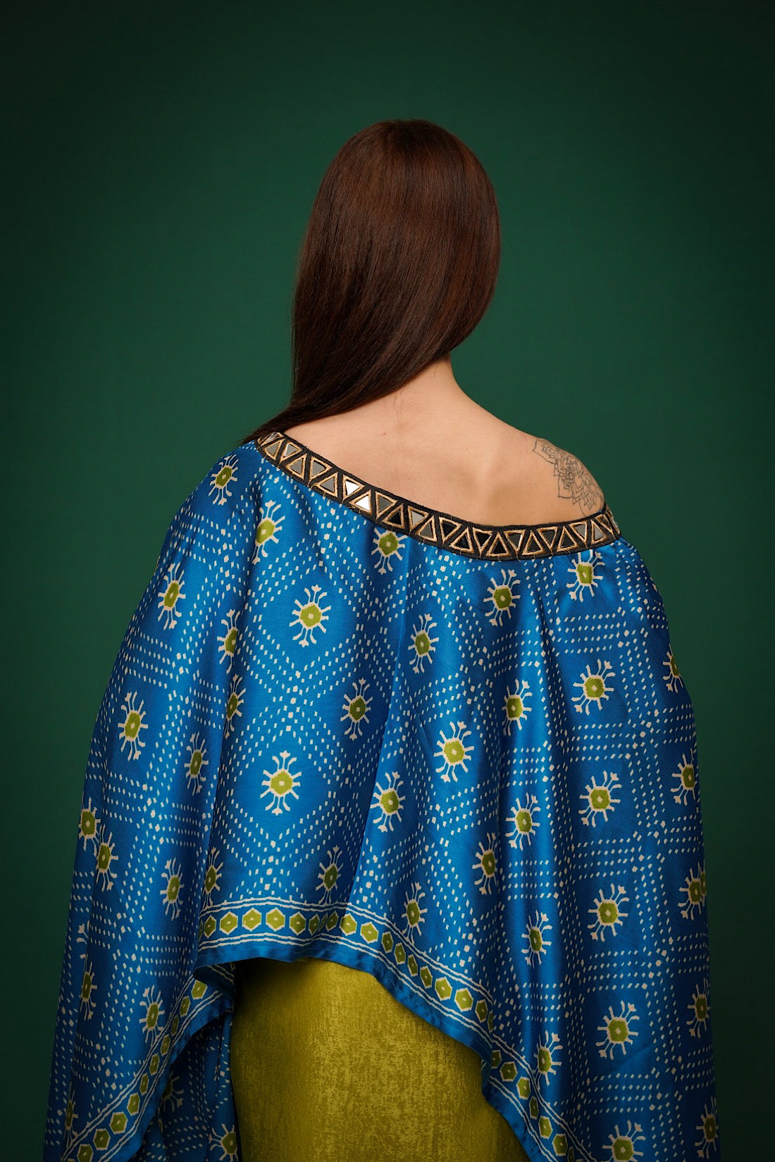 Naqsh drape set (Blu)