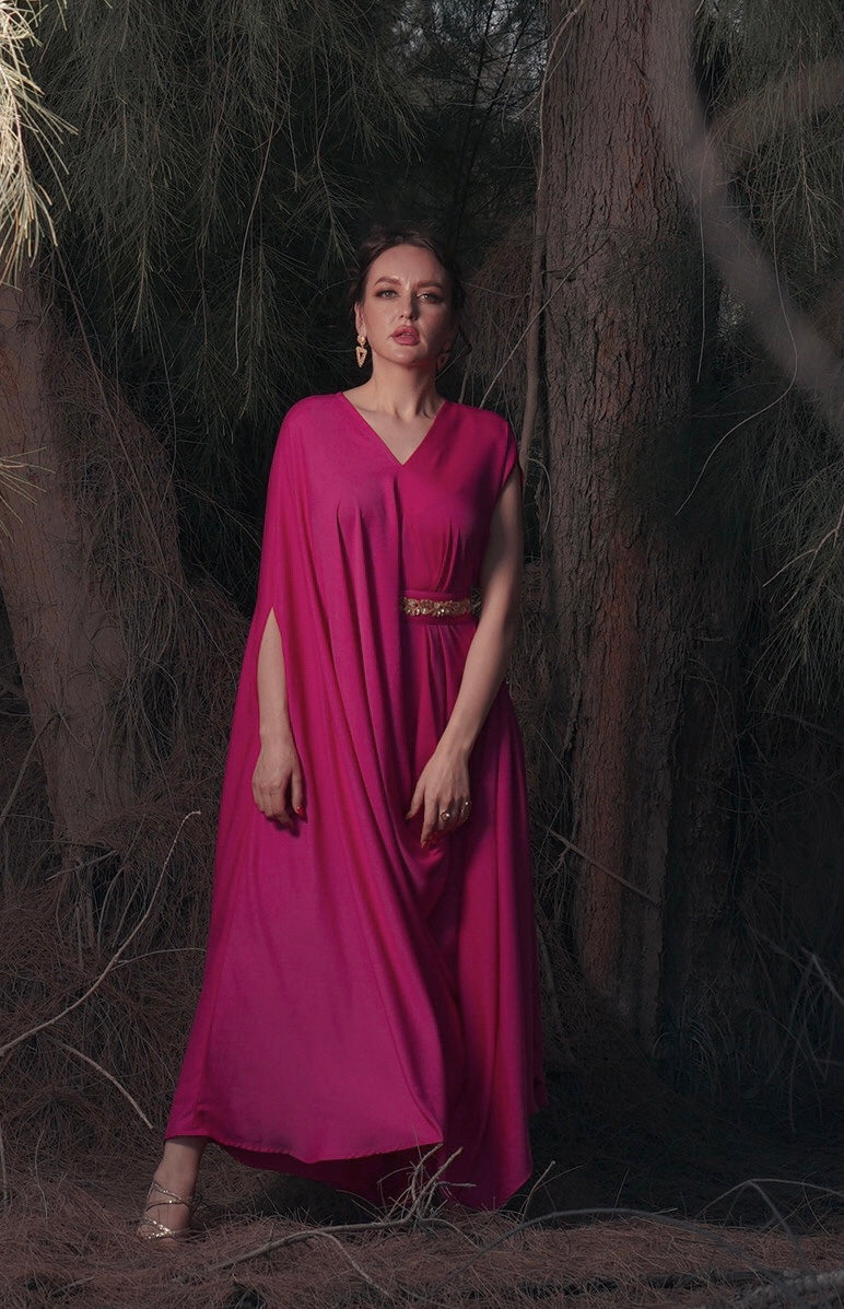 Pink signature drape