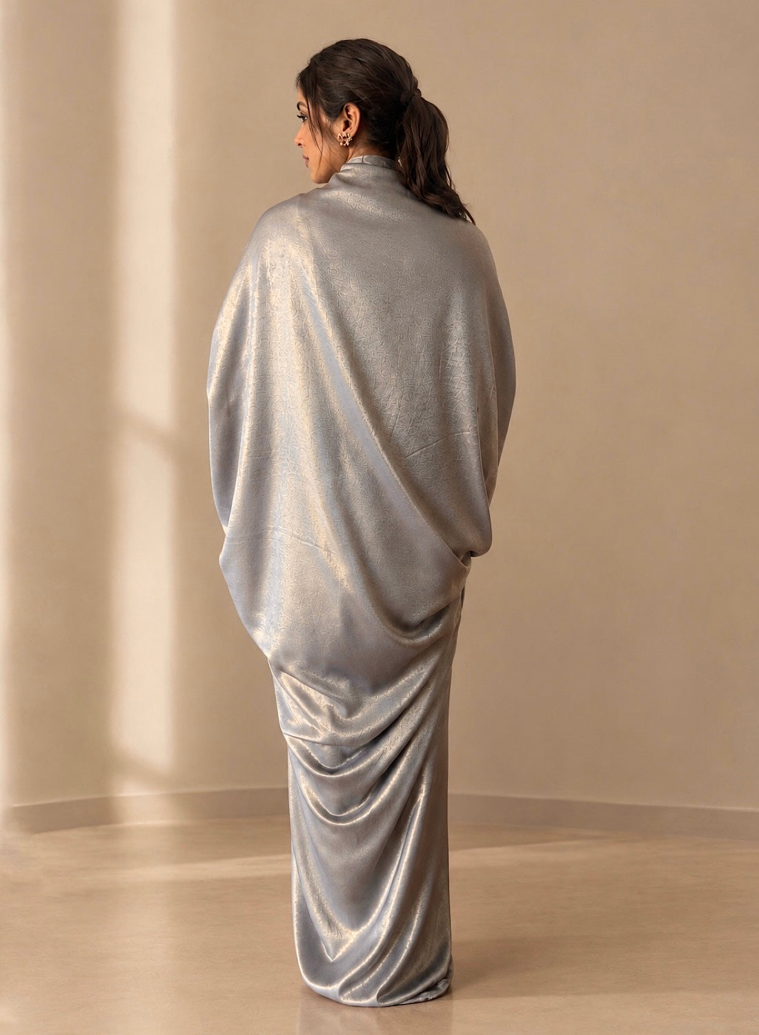 Shimmer drape kaftan