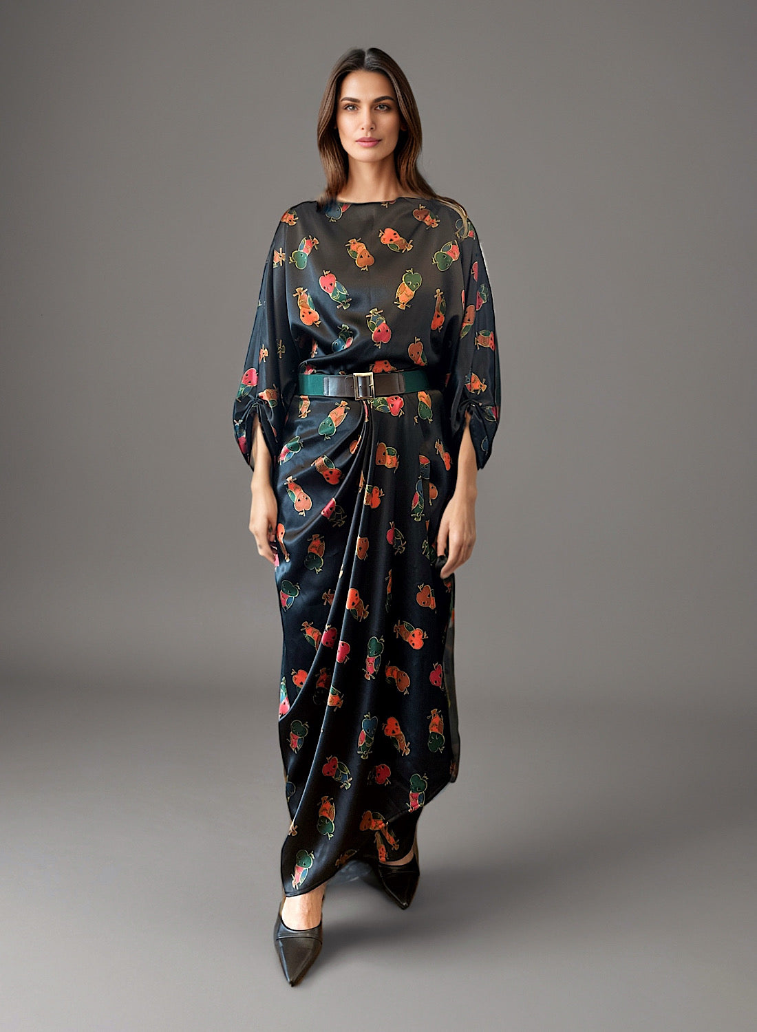 Multiprint pleat dress