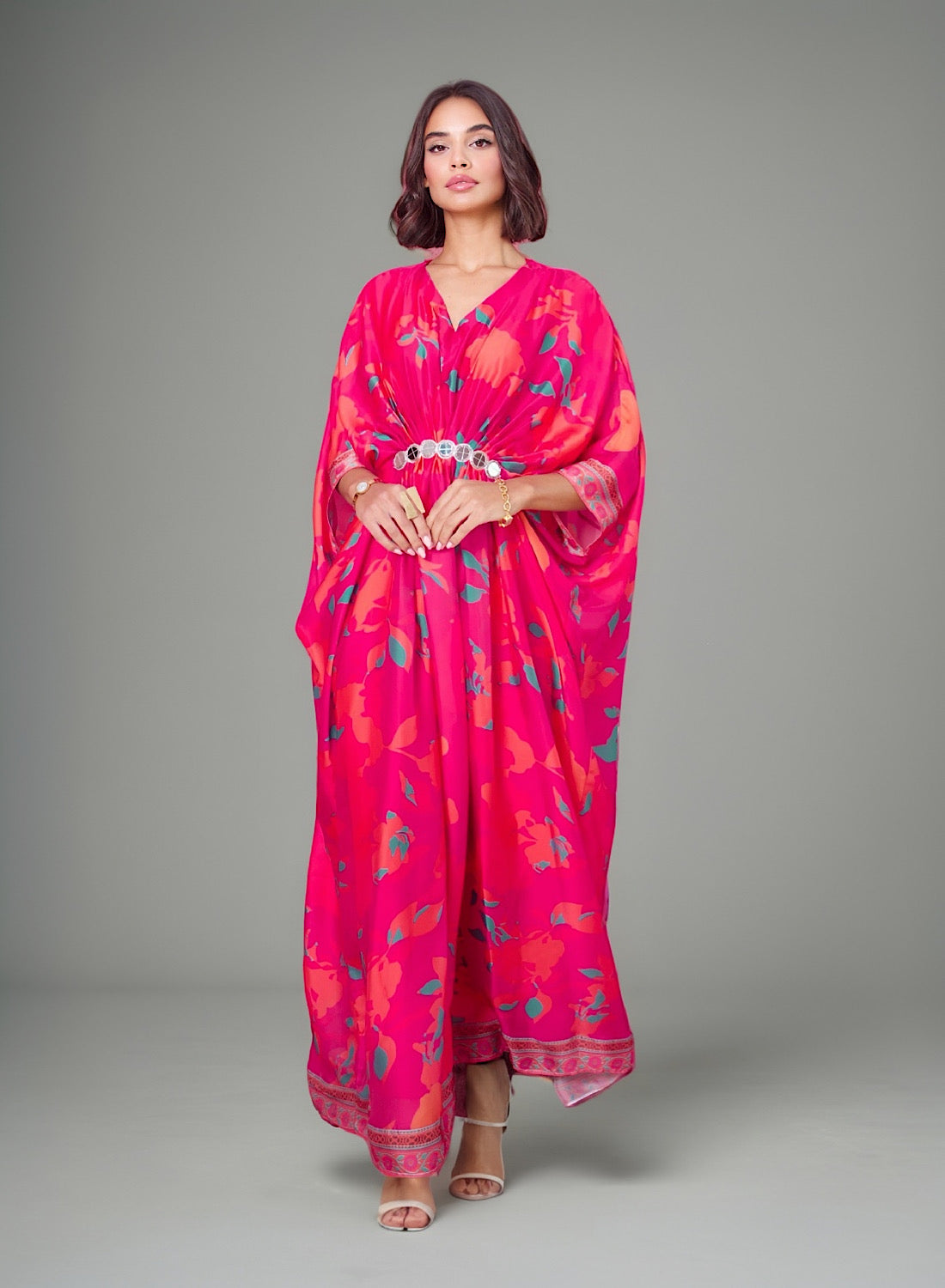 Fuschia pink kaftan