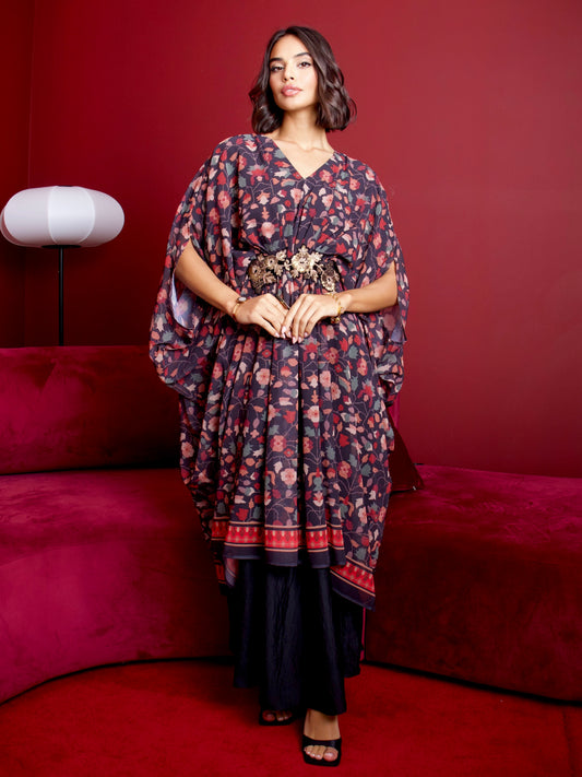 Print layered kaftan