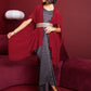 Pleated dress Cape set