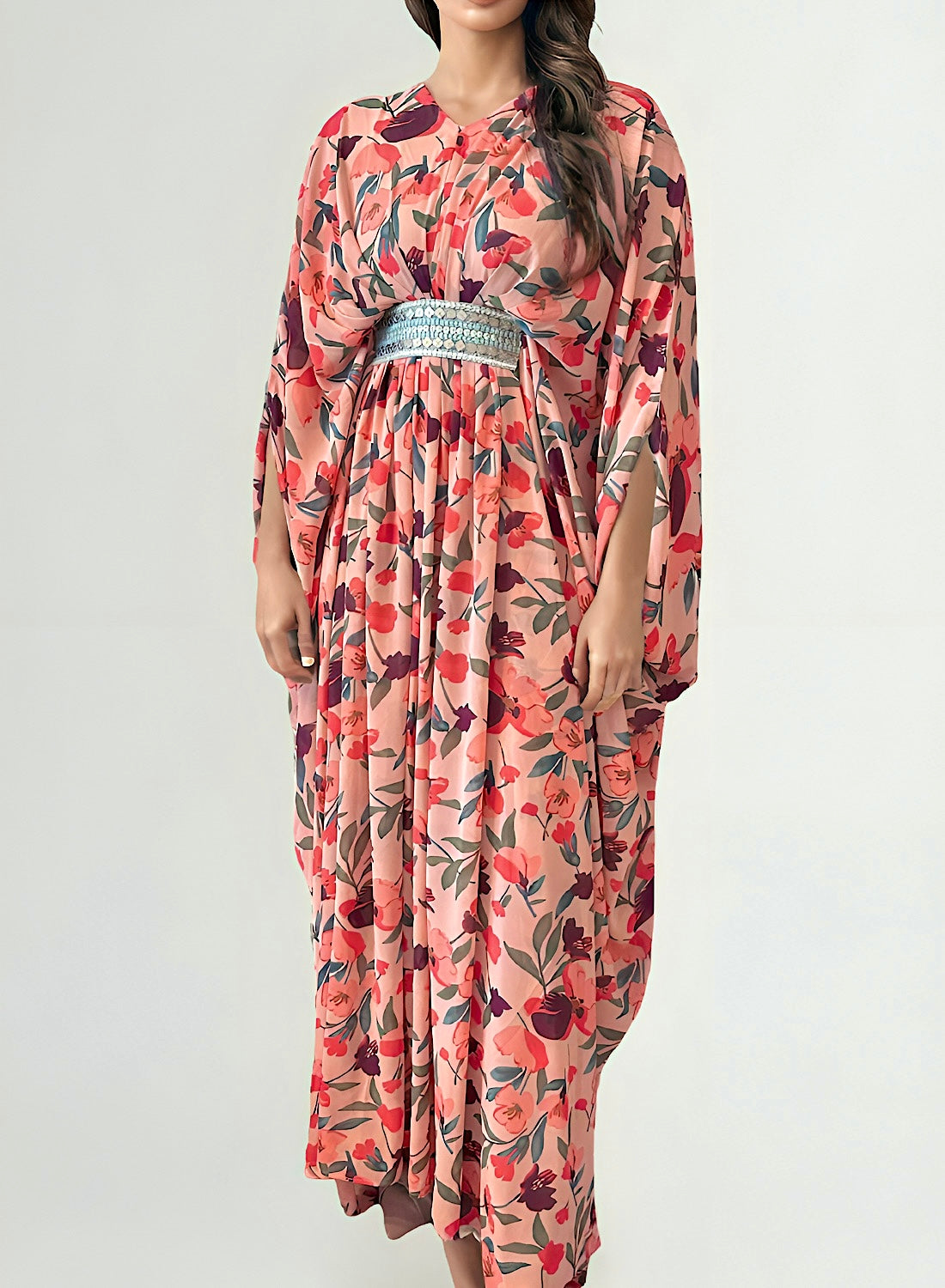 Peach kaftan set