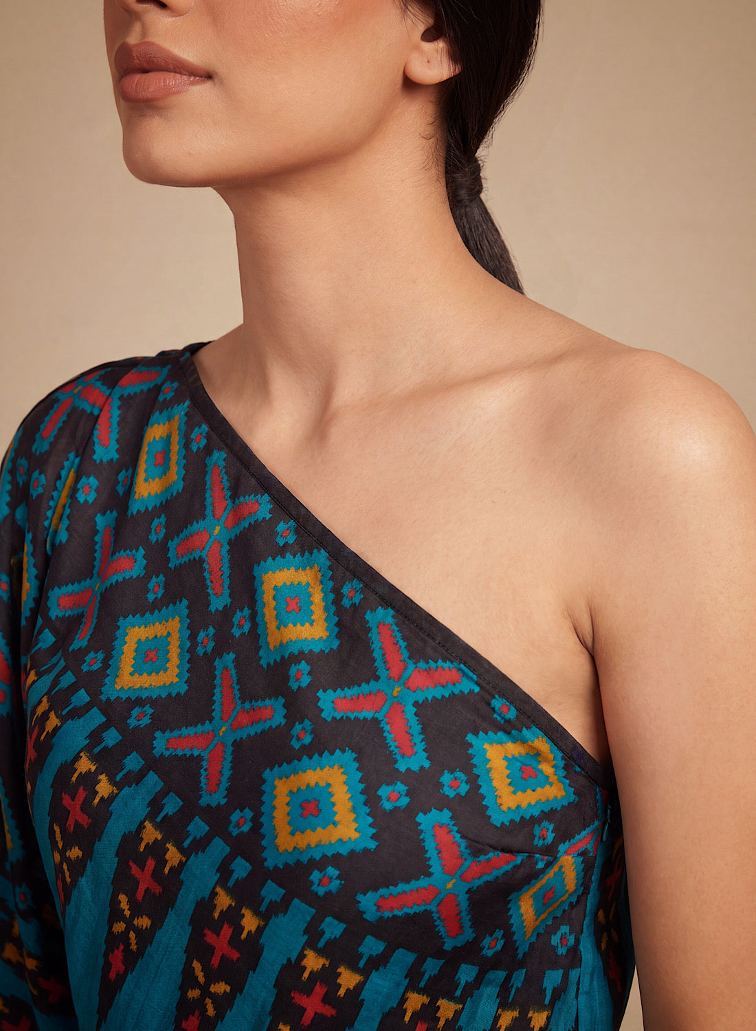 Ankara blu pleat