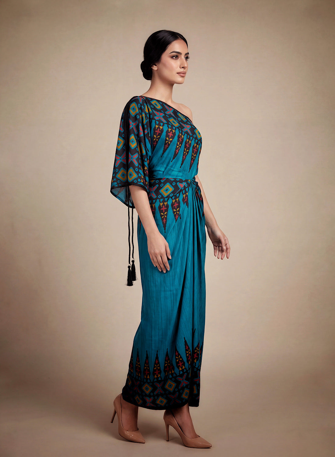 Ankara blu pleat