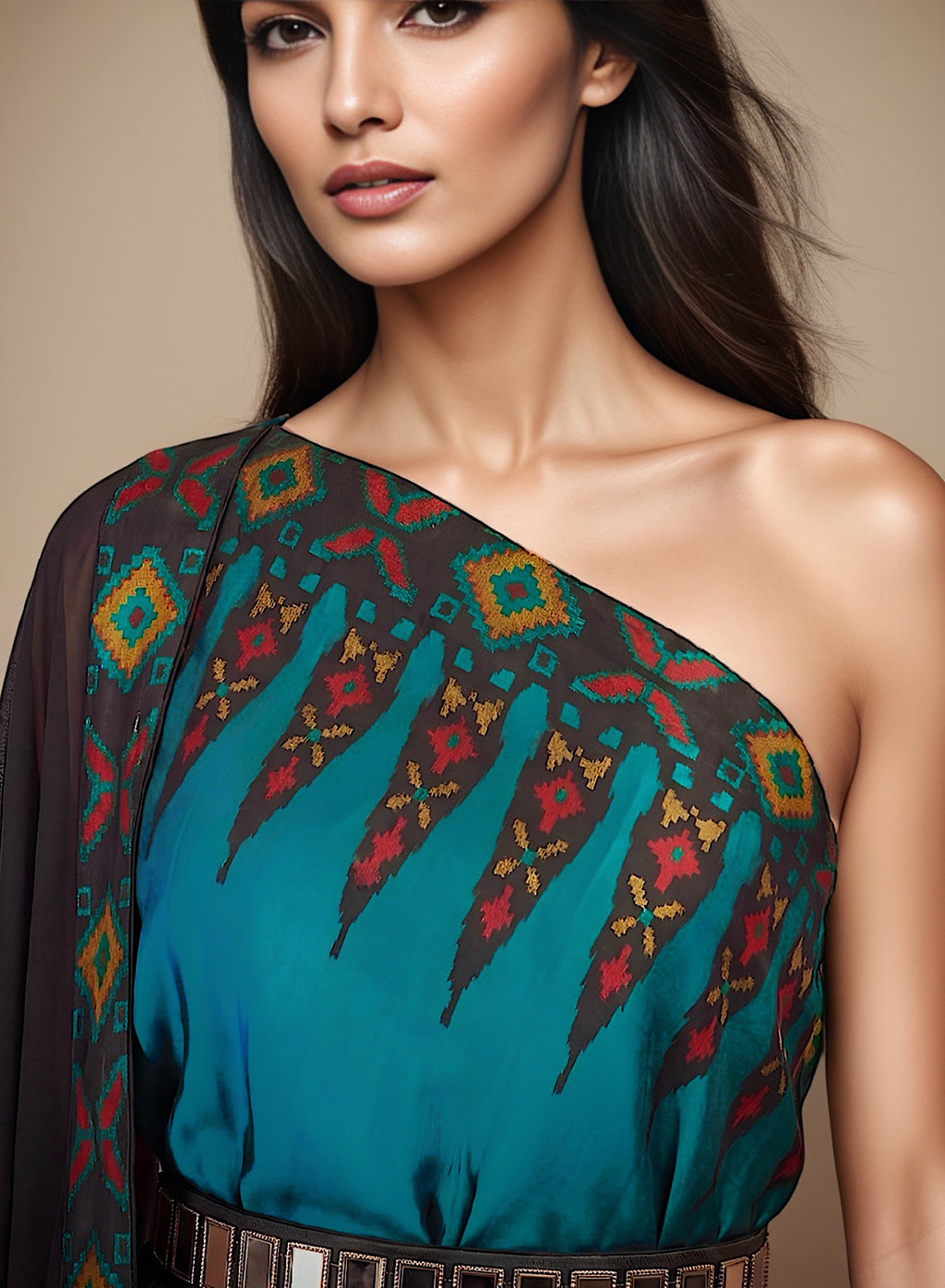 ankara blu cape set