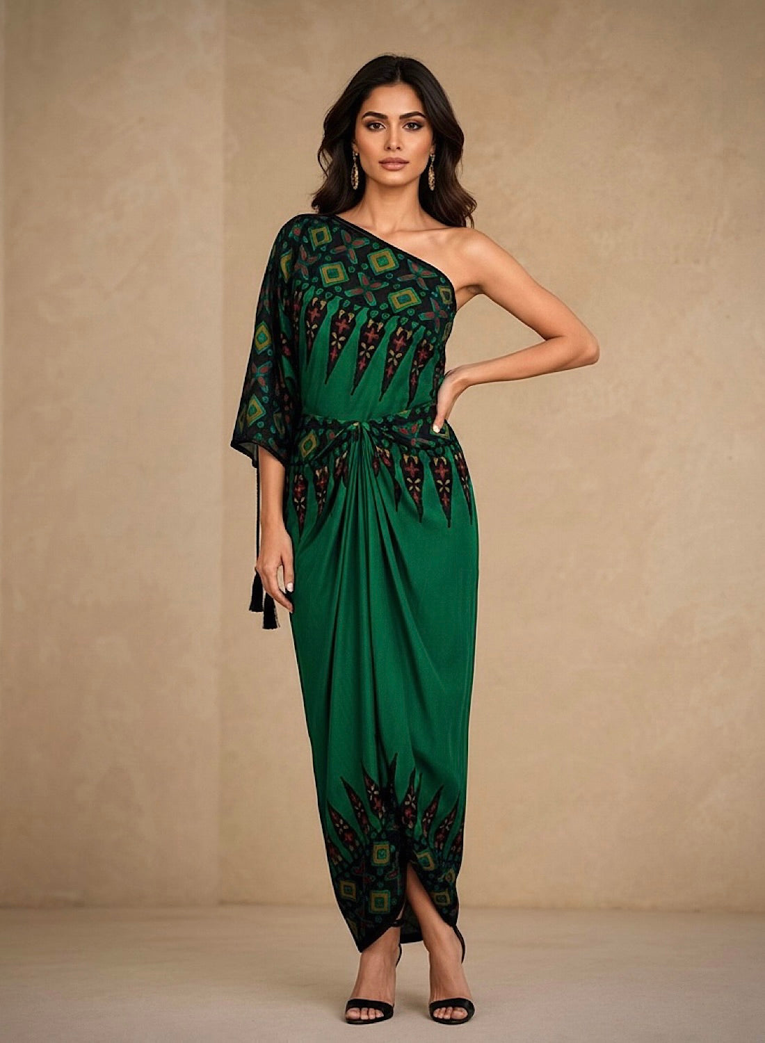 Ankara green pleat