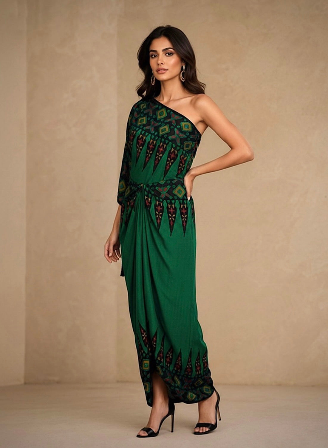 Ankara green pleat