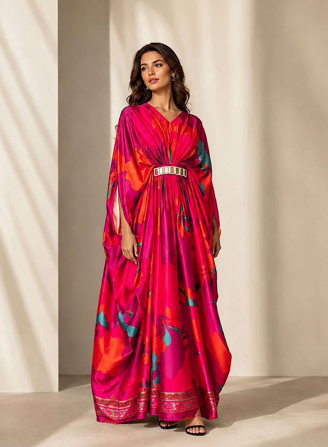 Fuschia pink kaftan