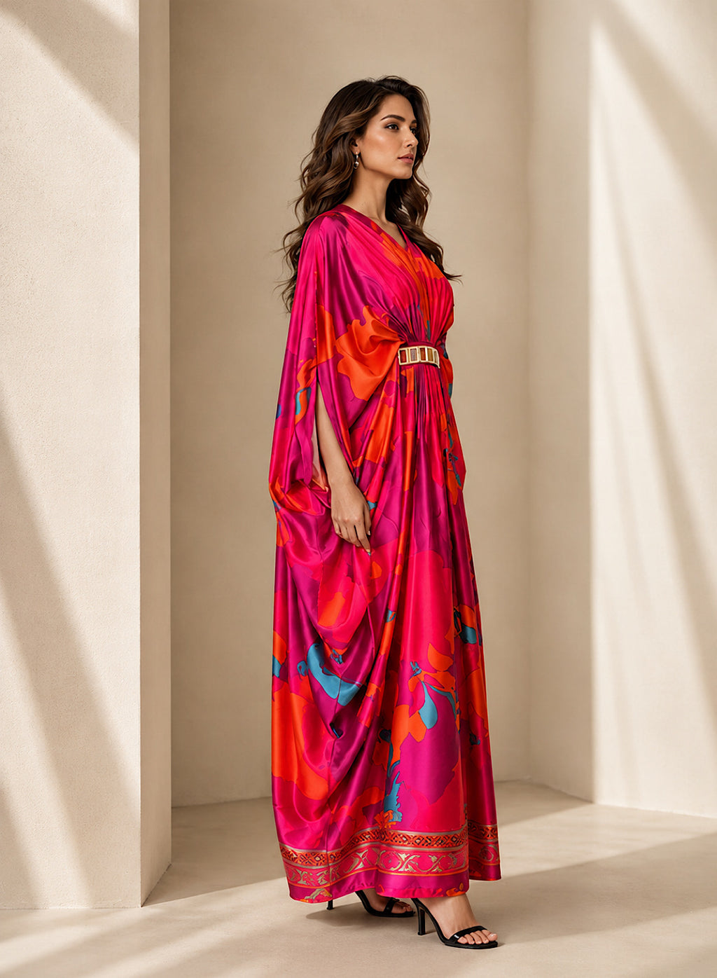 Fuschia pink kaftan