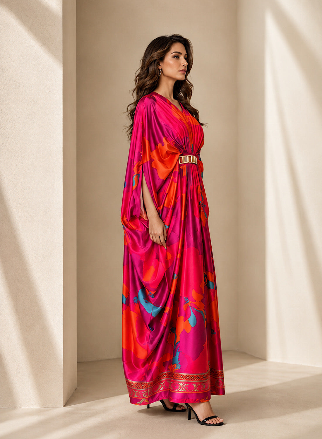 Fuschia pink kaftan