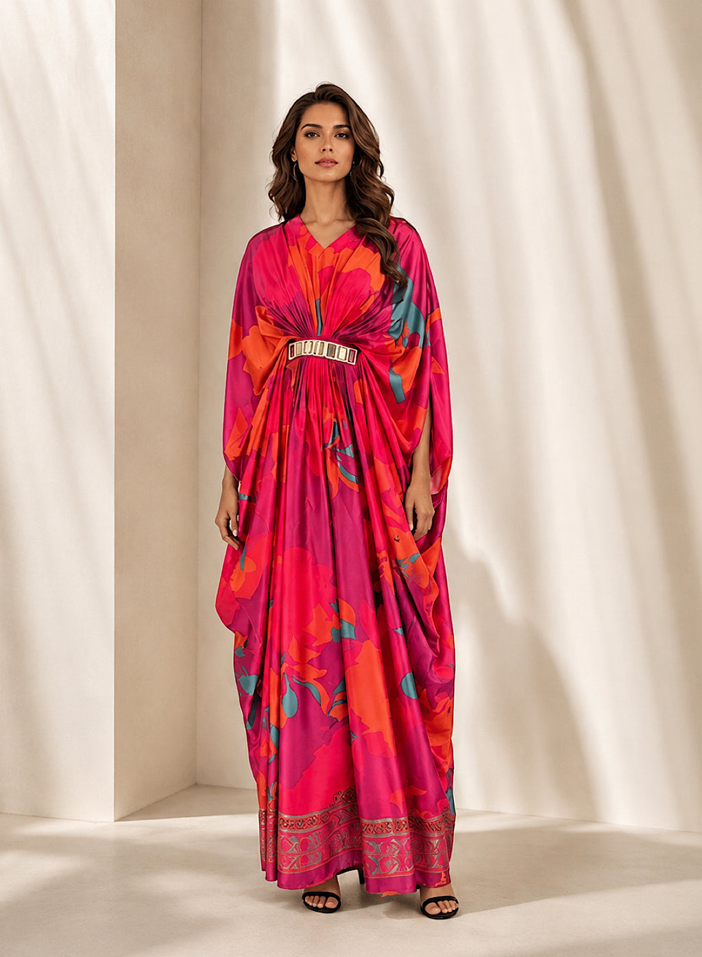 Fuschia pink kaftan