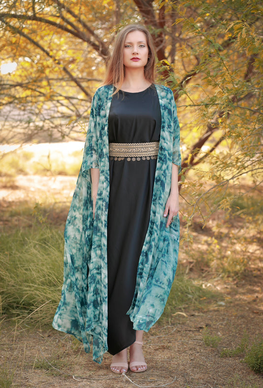 Tie dye kaftan set