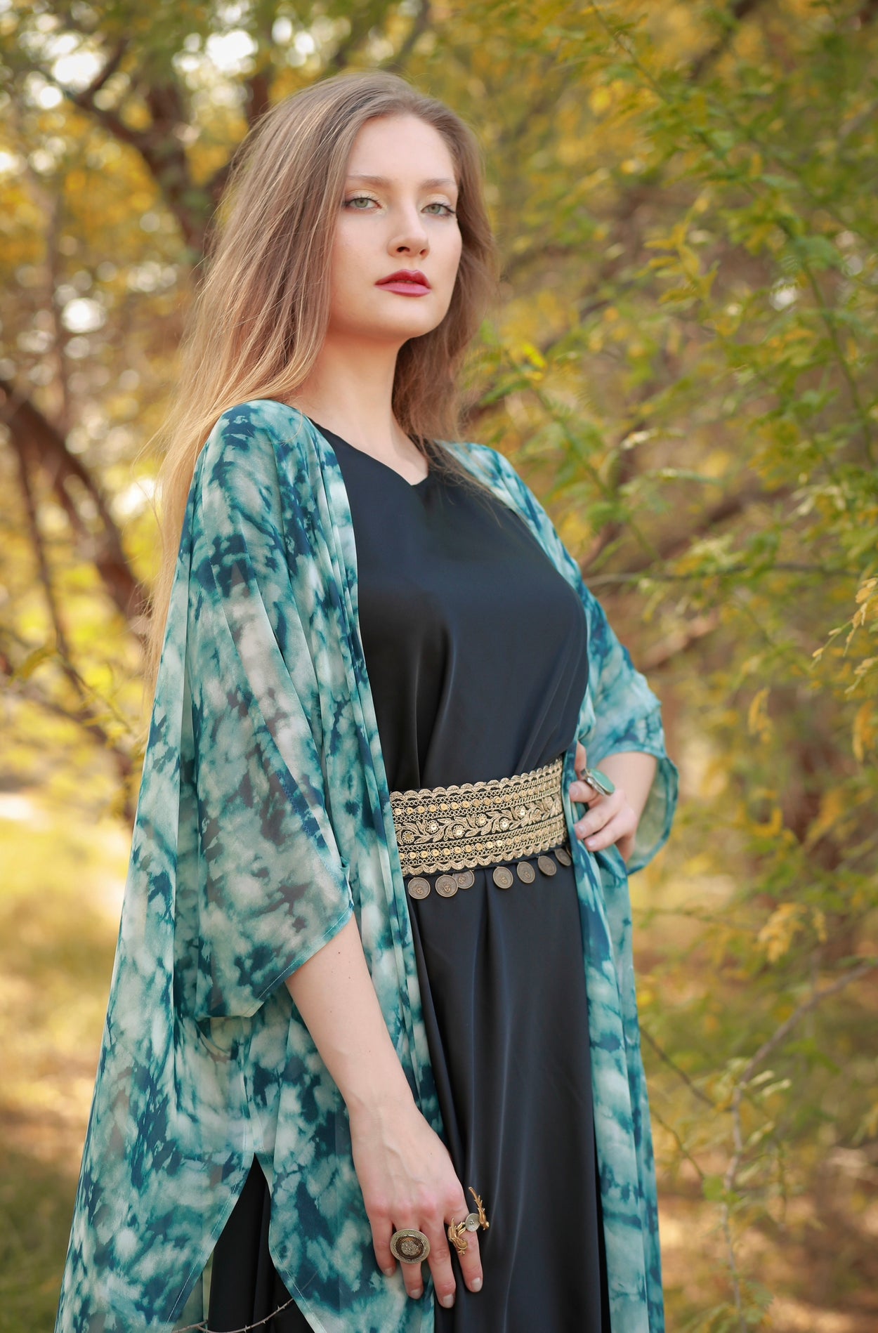 Tie dye kaftan set