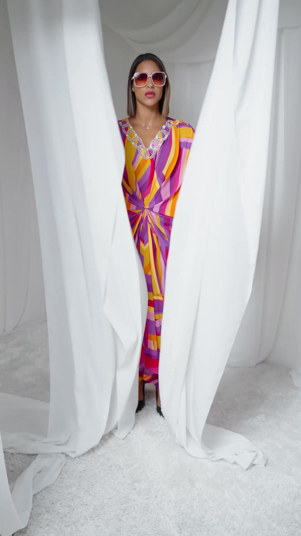 Huescape kaftan dress