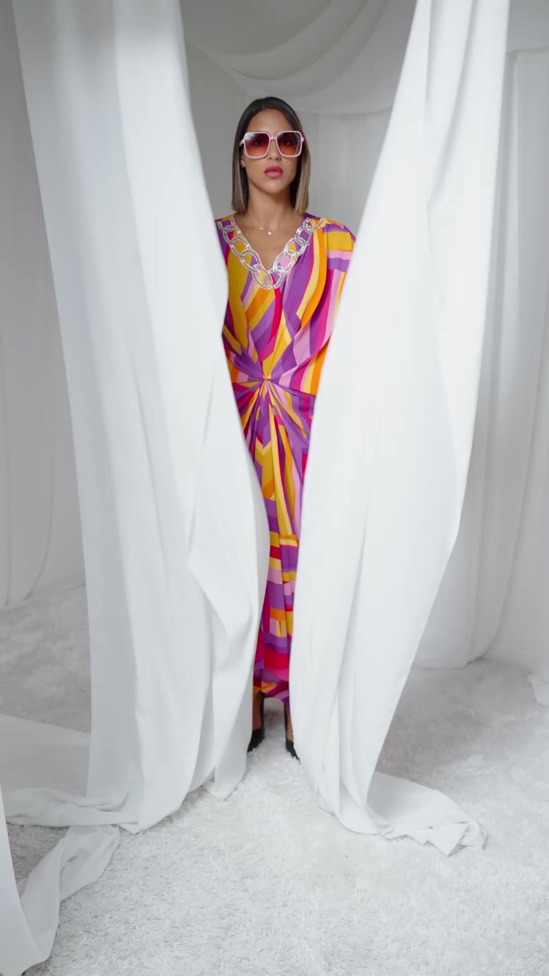 Huescape kaftan dress