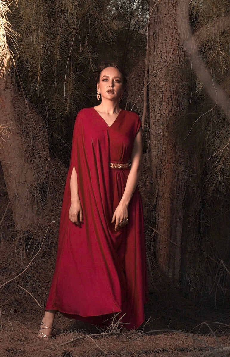 RED SIGNATURE DRAPE